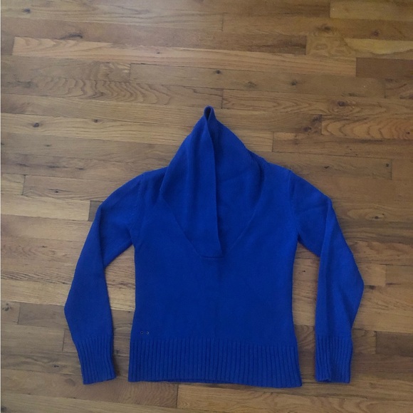 Converse All Star Bright Royal Blue Women's Shawl Collar 100% Cotton Sweater - Picture 10 of 12